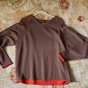 Neve Designs Men's Brown and Burnt Orange accents Sweater